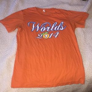 Stingray Orange all star cheer shirt